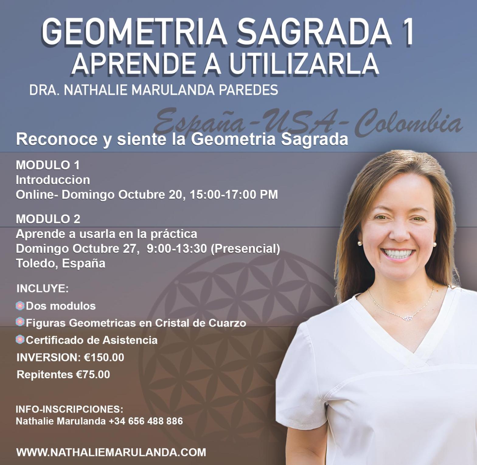 Taller Geometría Sagrada 1 - Aprende a utilizarla con Nathalie Marulanda